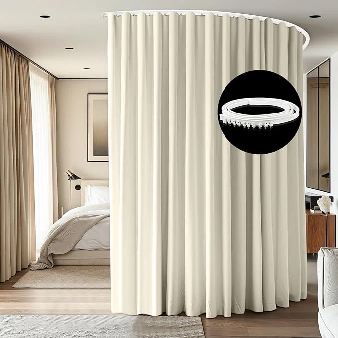 Professional Room Divider Ceiling Mounted Curtains Track Sets Extra Wide Blackout Curtain Original