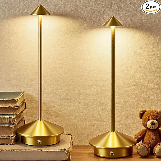 Fast 2 Pack Cordless LED Table Lamp Rechargeable 5200mAH Battery Operated Lamp Healthy
