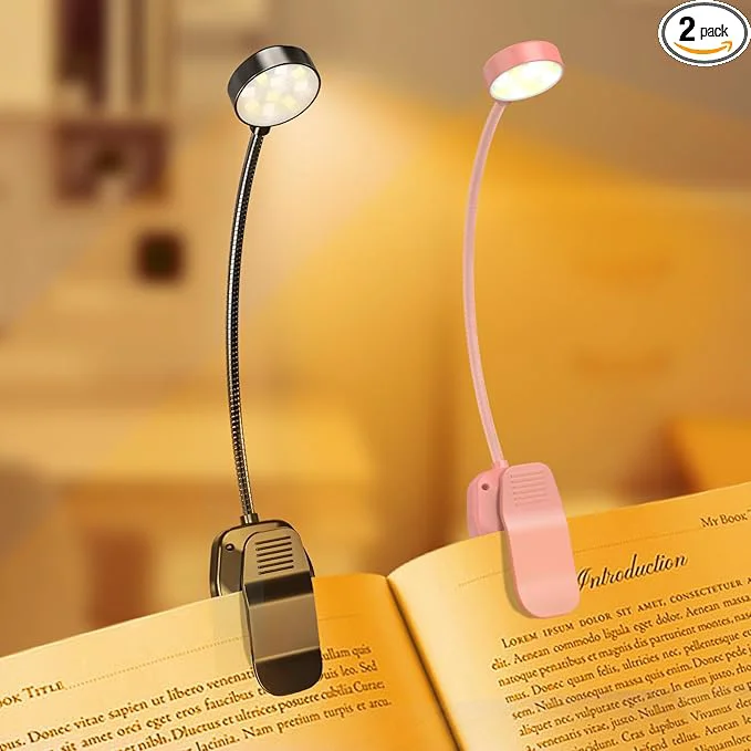 Soft 2 Packs Rechargeable Book Reading Light Reliable