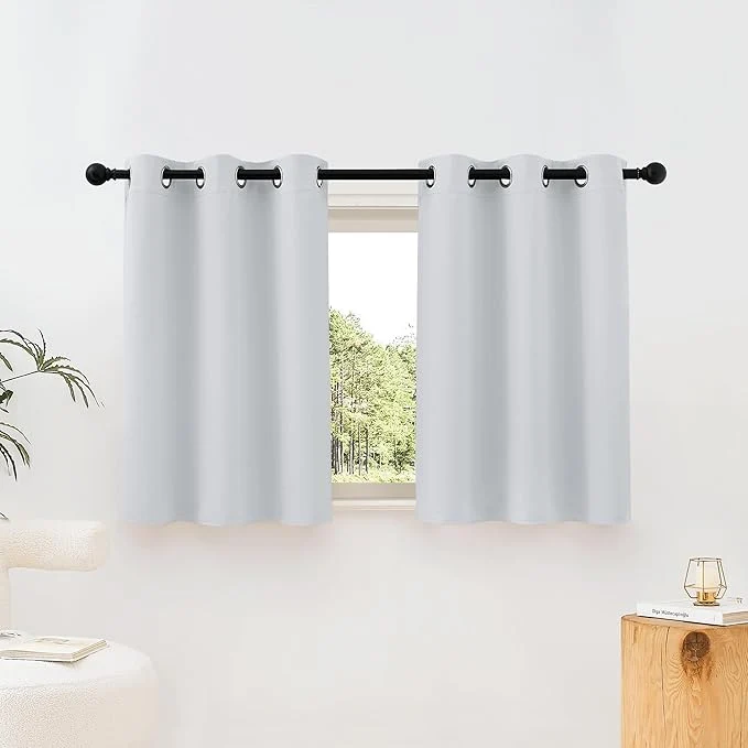 Classic NICETOWN Greyish White Room Darkening Curtains Blackout 30 inch Curtains Healthy