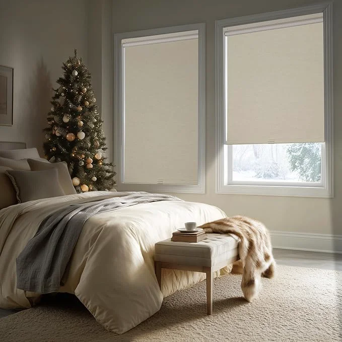 Elite HESTIA No Drill Cordless Blackout Roller Shades Screwless Waterproof Shower Contemporary