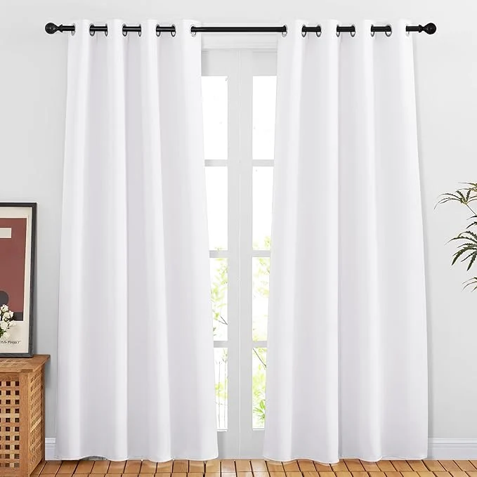 Proven NICETOWN White Doorway Curtains 80 inches Long Grommet Privacy Door Curtains Official