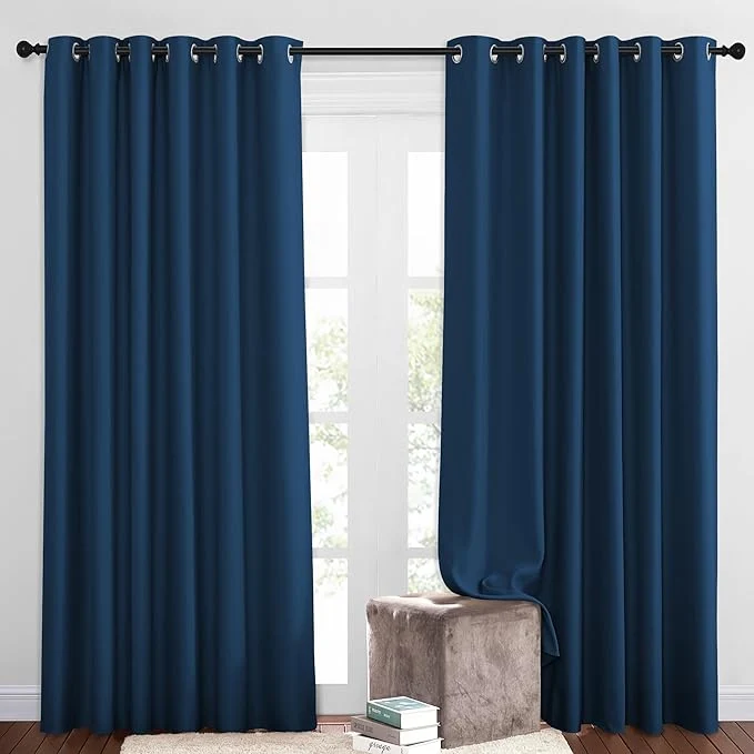 Excellent NICETOWN Blackout Living Room Curtains Extra Wide Triple Weave Grommet Top Casual