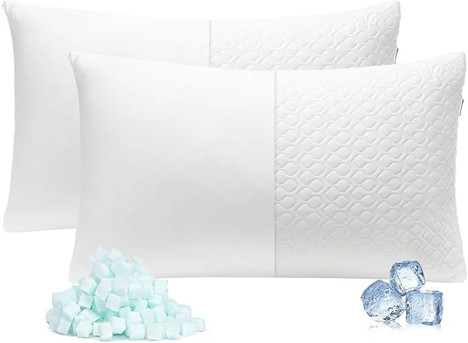 Reliable Shredded Memory Foam Pillows for Sleeping Adjustable Pillows King Size Set of 2 Luxury