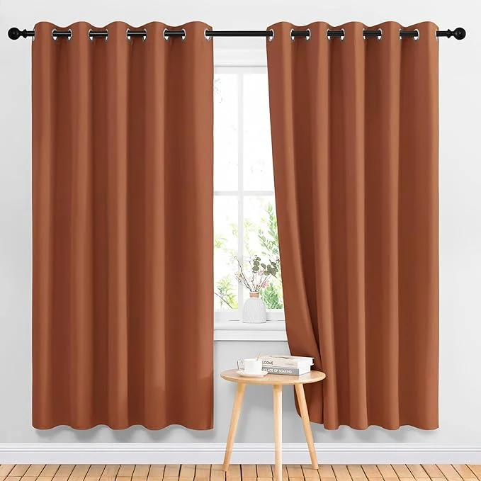 Smooth NICETOWN Blackout Sliding Door Curtains 2 Panels High-Grade
