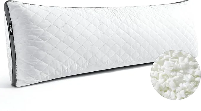 Superior Shredded Memory Foam Full Body Pillow Long Hugging Bed Pillows Next-Generation