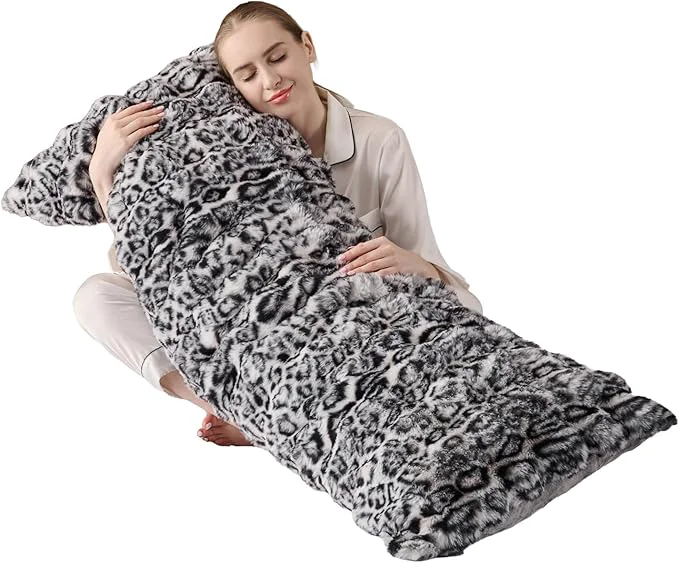 Advanced 20×54 Fluffy Leopard Print Body Pillow Cheetah Print Plush Fuzzy Faux Fur Body Excellent