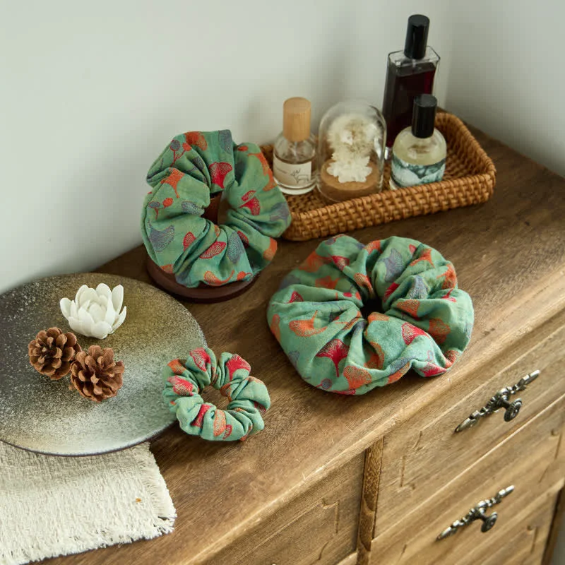 Environmentally Friendly Ownkoti Ginkgo Hair Scrunchies 3 Pack Effective