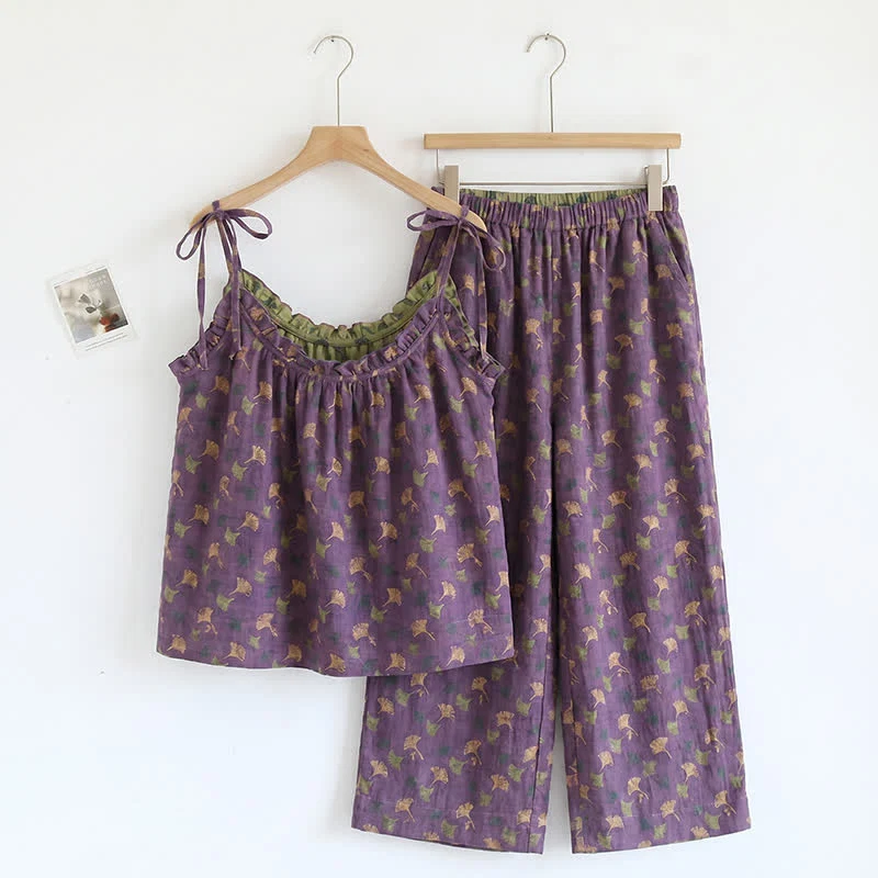 Premium Material Ownkoti Romantic Floral Cami amp Pants Lounge Set Crafted