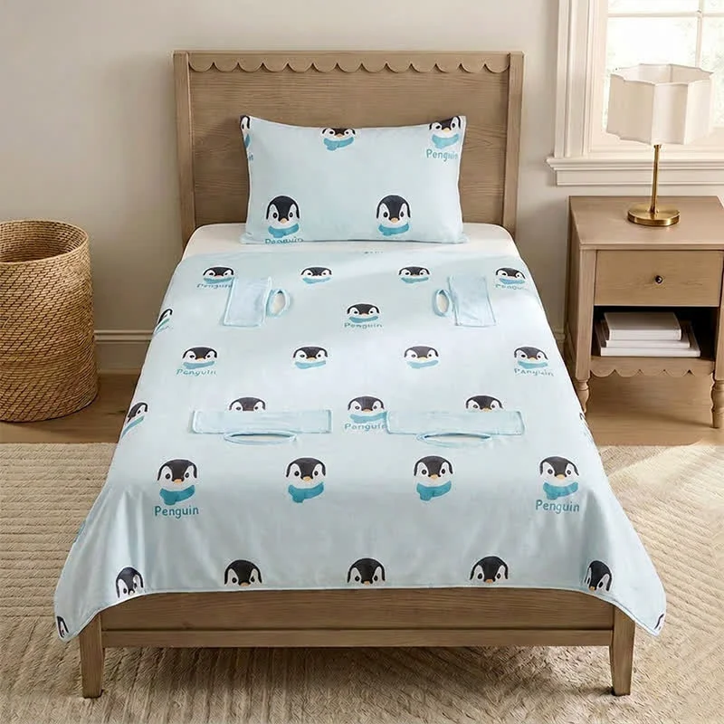 Minimalist Ownkoti Penguin Dream Cotton Gauze Baby Blanket Professional