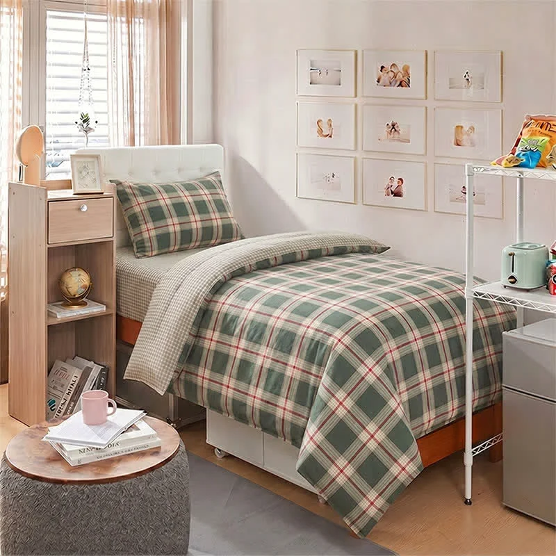Reliable Ownkoti Heritage Plaid Twin XL Dorm Bedding Set Premium