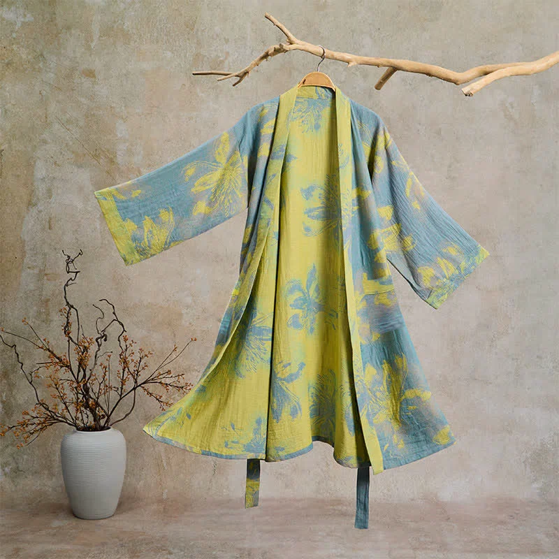 Powerful Ownkoti Bohemian Floral Cotton Double Gauze Kimono Robe Verified