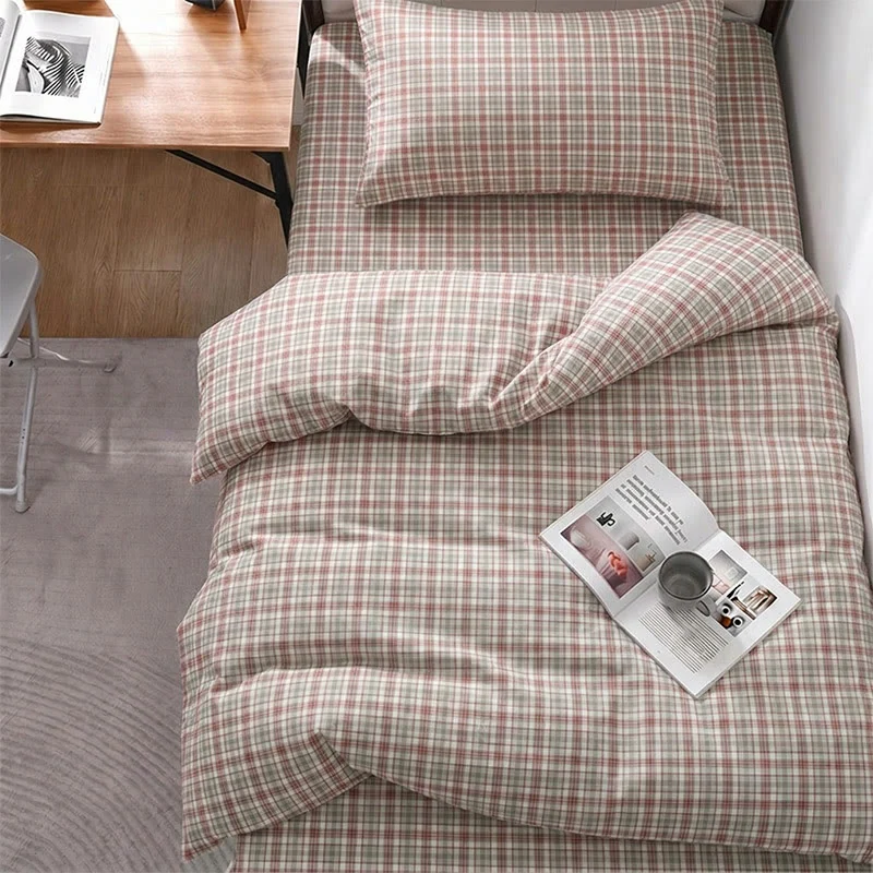Carefully Designed Ownkoti Pink Plaid Twin XL Dorm Bedding Set High-Performance