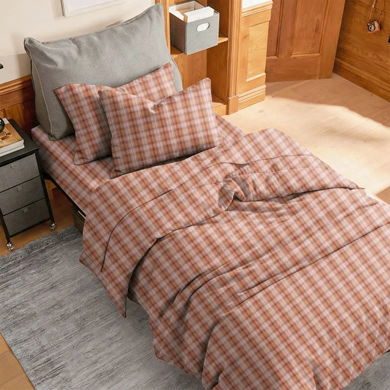Eco-Friendly Ownkoti Cottage Plaid Twin XL Dorm Bedding Set Long-Lasting