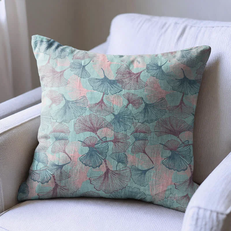 Functional Ownkoti Vintage Ginkgo Leaf Throw Pillow Cover Long-Lasting
