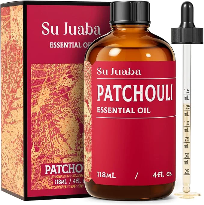 Lightweight SU JUABA Patchouli Essential Oil 4 Fl Oz Pure Natural Aromatherapy Oil Flexible