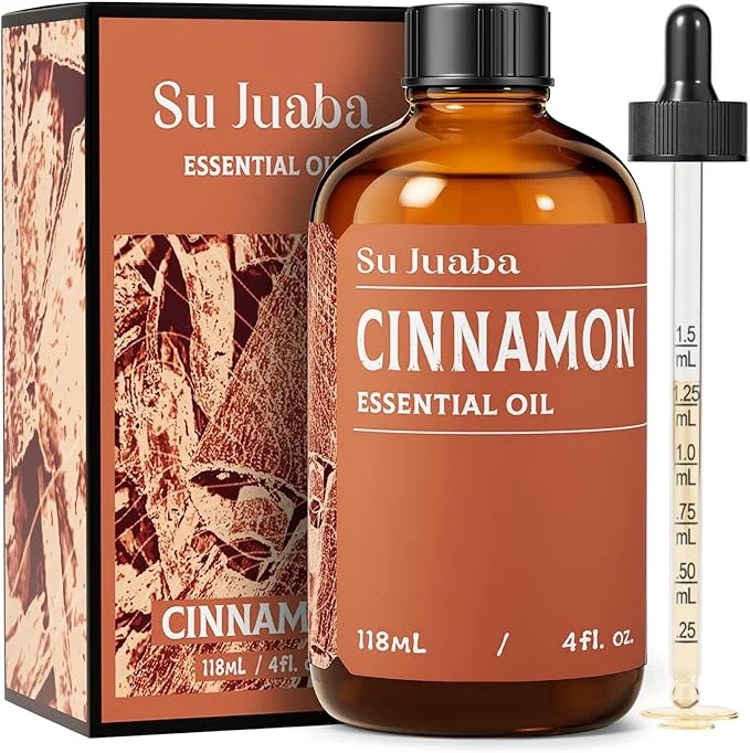 Environmentally Friendly SU JUABA Cinnamon Essential Oil 4 Oz Pure Natural Green