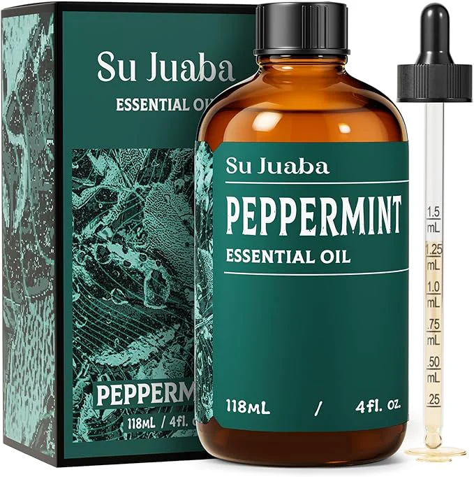 Fine SU JUABA Peppermint Oil 4 Fl Oz Pure Natural Aromatherapy Oil Smart