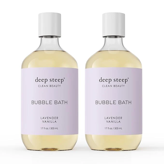 Certified Deep Steep Bubble Bath Lavender Vanilla 17 oz – Hypoallergenic Clinically Optimized