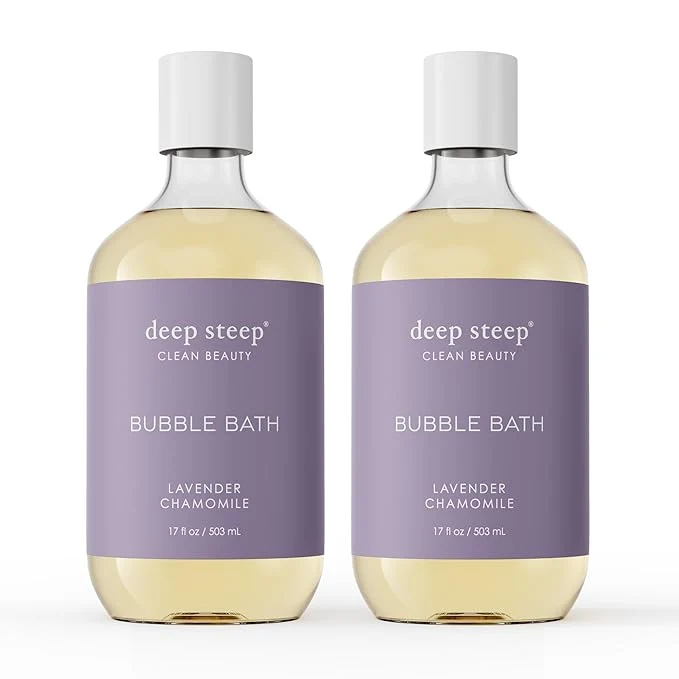 Premium Deep Steep Bubble Bath Lavender Chamomile 17 oz – Hypoallergenic Clinically Sophisticated