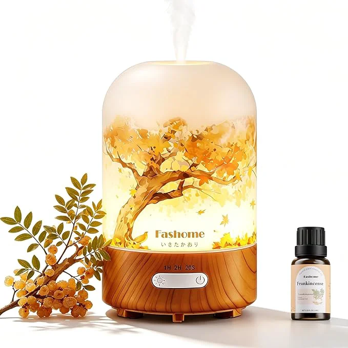 Luxury Essential Oil Diffuser Hand Blown Glass Aromatherapy Diffuser Ultrasonic Cool Responsible