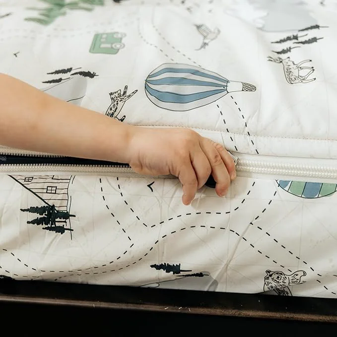 Consistent Beddy 39 s Adventure amp Wildlife Theme Durable Zipper Bedding for Kids Bed in a Bag Cream Comforter amp Charcoal Sheets with Outdoor Explorer Design Includes Pillowcase amp Pillow Sham Easy to Make amp Wash Modern