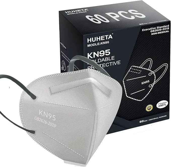 Authentic HUHETA KN95 Mask 5 Ply Protective Dispoasable Masks Filter Efficiency≥95 Advanced