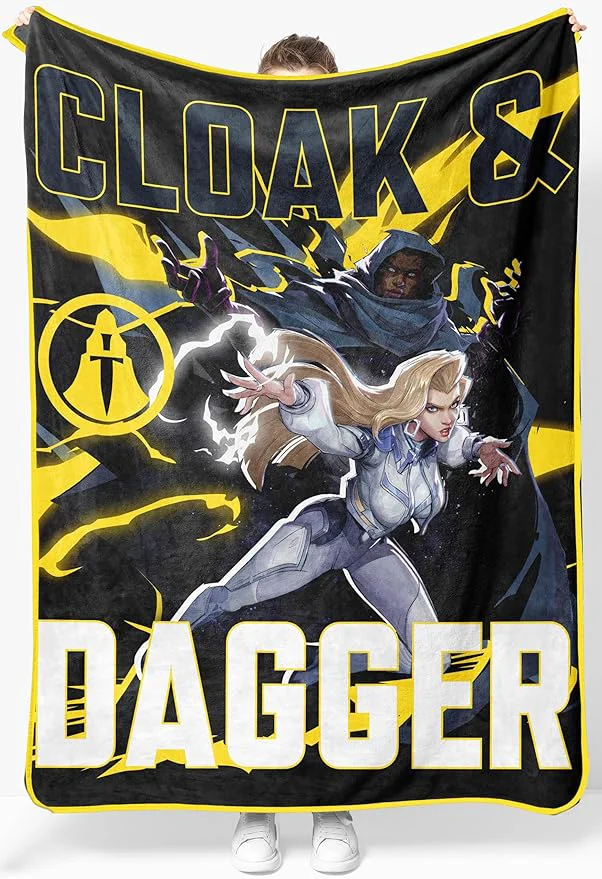 Proven Jay Franco Kids Plush Throw Blanket – Soft amp Cozy Fleece Throw for Bedroom amp Couch Décor Licensed Product Multi – Marvel Rivals Clock amp Dagger 46×60 – Throw Blanket Organic