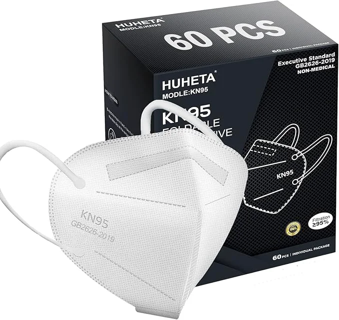 Pure HUHETA KN95 Mask 5 Ply Protective Dispoasable Masks Filter Efficiency≥95 Stylish