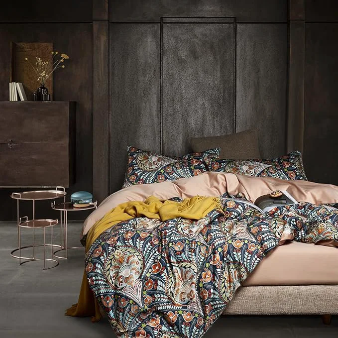 Green Cupocupa Duvet Cover Set Duvet Cover Full Bedding Set Fluffy Boho Duvet Cover Set Paisley Floral Bedding Collection Duvet Cover with Pillowcases High-Grade