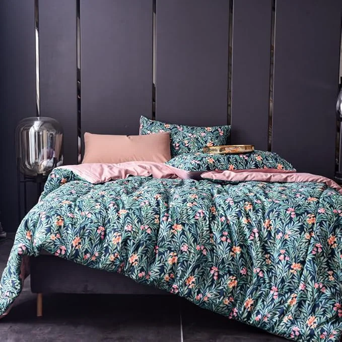 Fine Crafted Cupocupa Duvet Cover Queen Size Set Boho Floral Pattern Duvet Cover Queen for Queen Size Bed Vintage Soft Bedding Leaf Print Paisley with Pillowcases Reusable