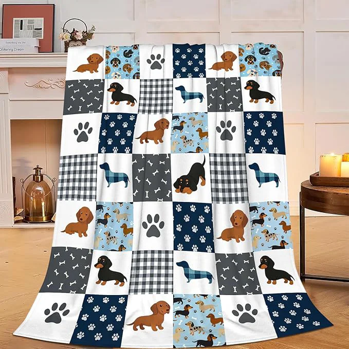 Fine Dachshund Blanket Super Soft Warm Fluffy Fleece Flannel Dog Throw Blanket Cozy Fuzzy Plush Stuff Bedding Blankets Gifts for Women Kids Boys Girls Adults 50 quot X40 quot Original Design