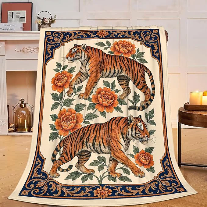 Elite Tiger Blanket Super Soft Warm Fluffy Fleece Flannel Asian Oriental Animal Throw Blanket Cozy Fuzzy Plush Stuff Bedding Blankets Gifts for Women Kids Boys Girls Adults 80 quot X60 quot Consistent