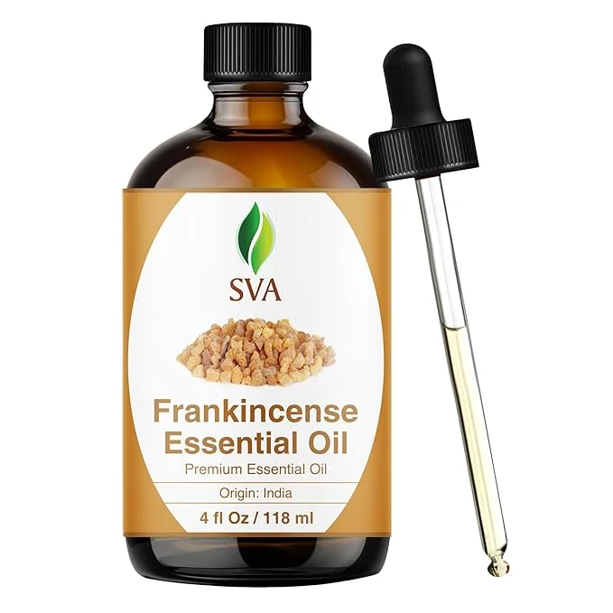 Luxury SVA Frankincense Essential Oil – 4 Fl Oz – Natural Boswellia Serrata Oil Enhanced