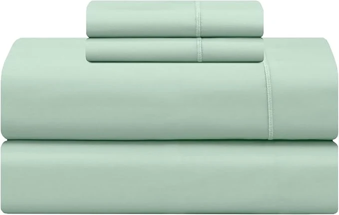 Exclusive Feather amp Stitch 500 TC Queen Size 4pc Damask Bed Sheet Set Soft Cotton Breathable Bedsheets 18 quot Deep Pockets Sateen Weave Striped Bedding Mattress Resort Hotel Luxury Decor – Soft Sage Recyclable