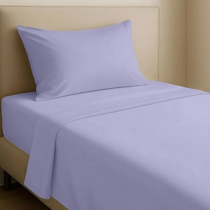 Sophisticated California Design Den Twin Sheets Set – Natural Cotton Twin Bed Sheets Soft Sateen Weave Fully Elasticized 12 quot Pockets Breathable and Durable Bedding – Lavender Original