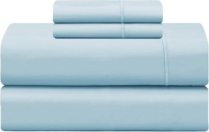 Easy-to-Use Feather amp Stitch 500 TC King Size 4pc Damask Bed Sheet Set Soft Cotton Breathable Bedsheets 18 quot Deep Pockets Sateen Weave Striped Bedding Mattress Resort Hotel Luxury Decor – Feather Blue Proven