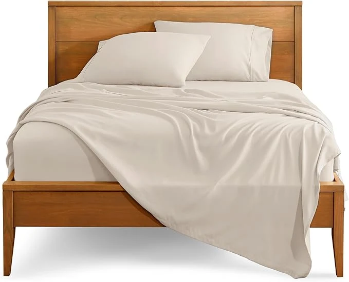 Contemporary Bare Home Queen Sheet Set – 1800 Ultra-Soft Microfiber Queen Bed Sheets – Double Brushed – Deep Pockets – Easy Fit – 4 Piece Set – Bedding Sheets amp Pillowcases Queen Wheat Next-Generation