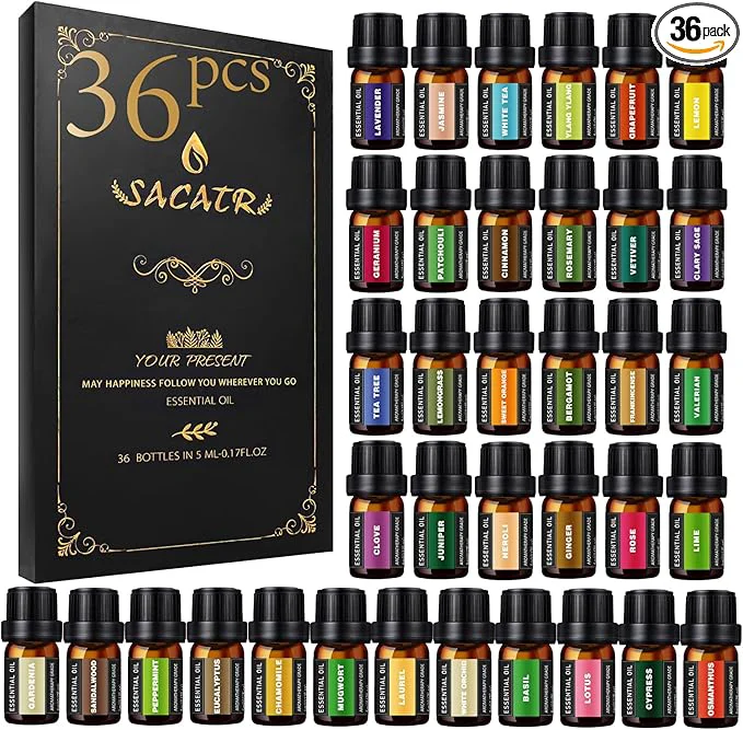 Solid SACATR 36 Pcs Natural Essential Oil Sets Essential Oils Unique