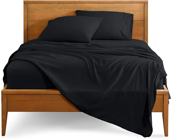 Top-Quality Bare Home Twin Sheet Set – 1800 Ultra-Soft Microfiber Twin Bed Sheets – Double Brushed – Deep Pockets – Easy Fit – 3 Piece Set – Bedding Sheets amp Pillowcases Twin Black Professional