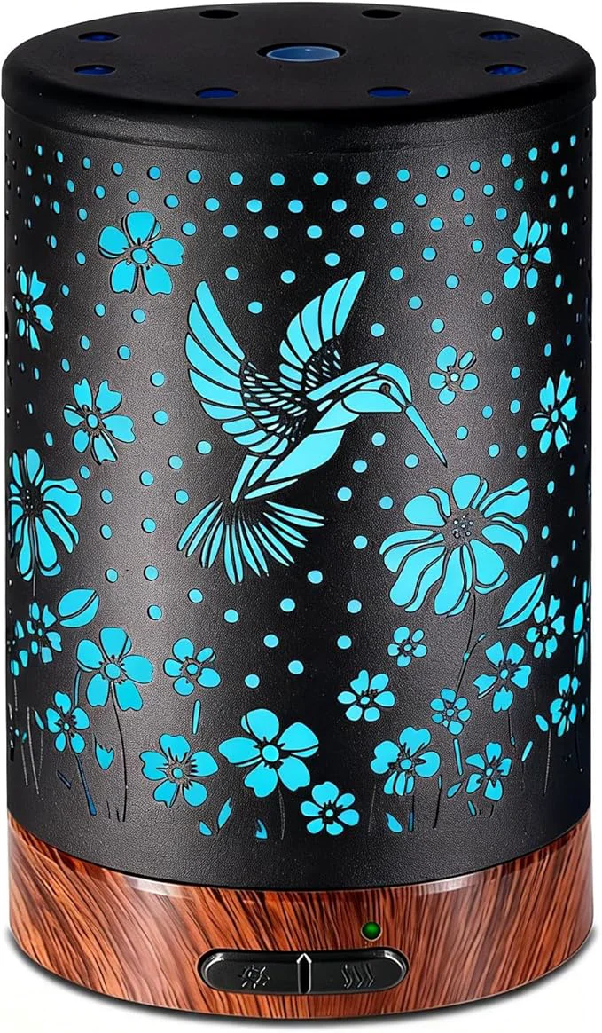 Casual EQUSUPRO Essential Oil Diffuser 150ml Black Metal Aromatherapy Oil Diffuser Efficient