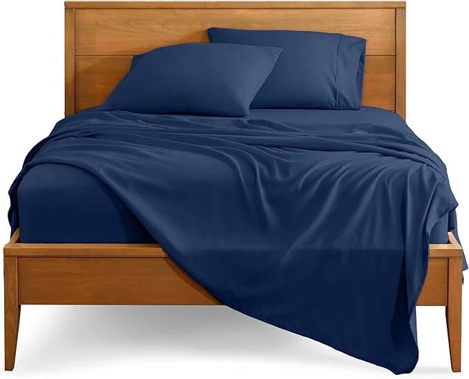 Carefully Designed Bare Home Twin Sheet Set – 1800 Ultra-Soft Microfiber Twin Bed Sheets – Double Brushed – Deep Pockets – Easy Fit – 3 Piece Set – Bedding Sheets amp Pillowcases Twin Dark Blue Reliable