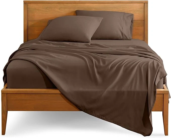 Elegant Bare Home Queen Sheet Set – 1800 Ultra-Soft Microfiber Queen Bed Sheets – Double Brushed – Deep Pockets – Easy Fit – 4 Piece Set – Bedding Sheets amp Pillowcases Queen Cocoa Next-Generation