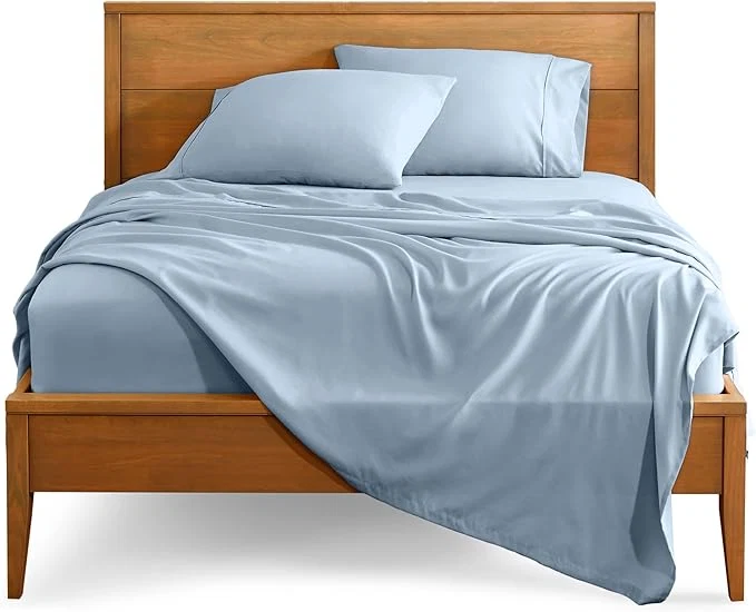 Environmentally Friendly Bare Home Queen Sheet Set – 1800 Ultra-Soft Microfiber Queen Bed Sheets – Double Brushed – Deep Pockets – Easy Fit – 4 Piece Set – Bedding Sheets amp Pillowcases Queen Dusty Blue Optimized