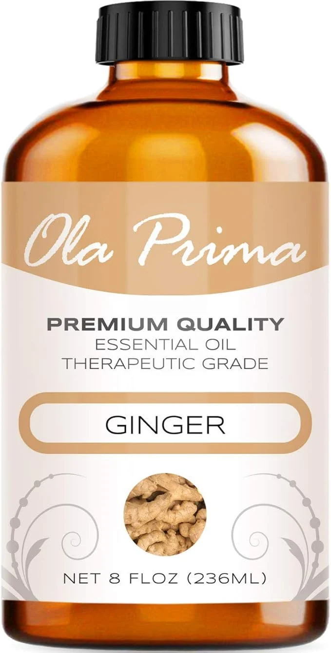Classic Ola Prima Ginger Essential Oil 8 fl oz – Therapeutic Grade Ginger Aromatherapy Reusable