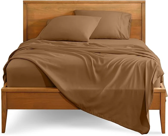 Detailed Bare Home Full Sheet Set – 1800 Ultra-Soft Microfiber Full Bed Sheets – Double Brushed – Deep Pockets – Easy Fit – 4 Piece Set – Bedding Sheets amp Pillowcases Full Caramel Expertly Made