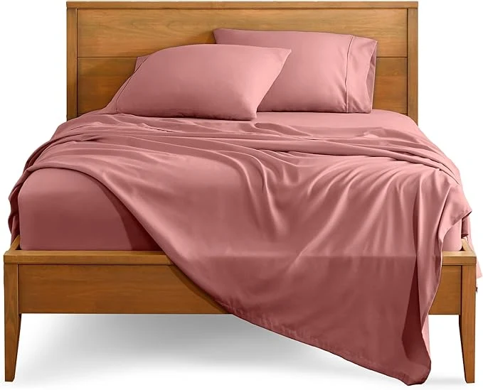 Trusted Bare Home Split King Sheet Set – 1800 Ultra-Soft Microfiber Bed Sheets – Double Brushed – Deep Pockets – Easy Fit – 5 Piece Set – Bedding Sheets amp Pillowcases Split King Dusty Rose User-Friendly