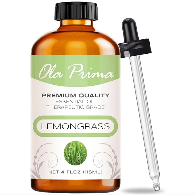 User-Friendly Ola Prima Lemongrass Essential Oil 4 oz Lemon Grass Essential Aromatherapy Oil Superior