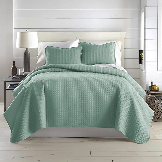 Flexible Southshore Fine Living Inc. Quilts Queen Size Full Quilt Bedding Set Stain amp Pet Hair Resistant Bedding Coverlet Full Queen Size Bedspread Soft Microfiber with 2 Pillow Shams Steel Blue Teal Contemporary
