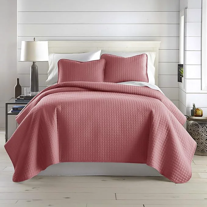 Unique Southshore Fine Living Inc. Oversized King Quilt Bedding Set with 2 Pillow Shams Marsala Coverlet King Size California Bedspread Soft Microfiber Bedding Easy Care Machine Washable Marsala Relaxed